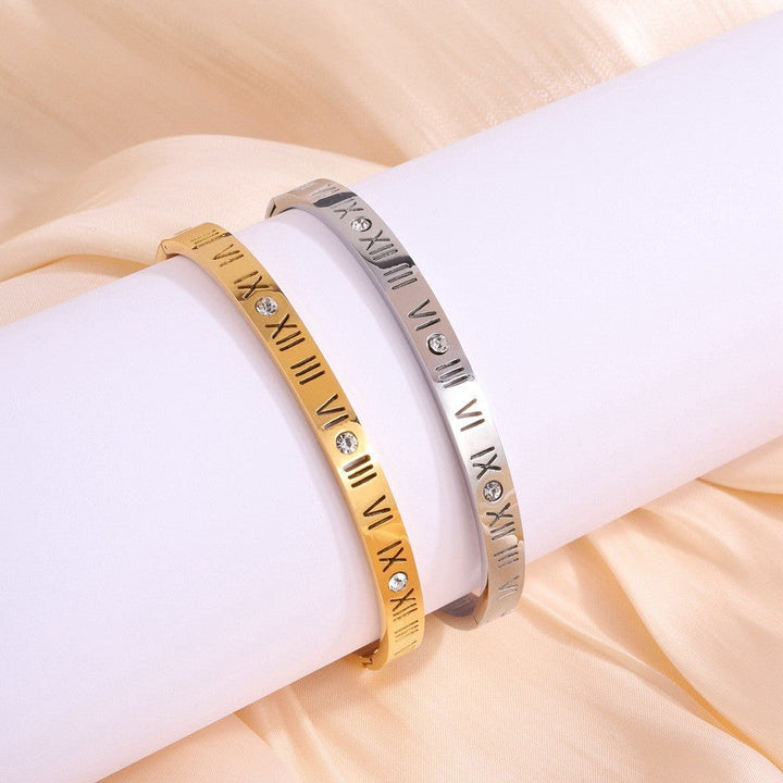 Bracelet en titane avec chiffres romains
