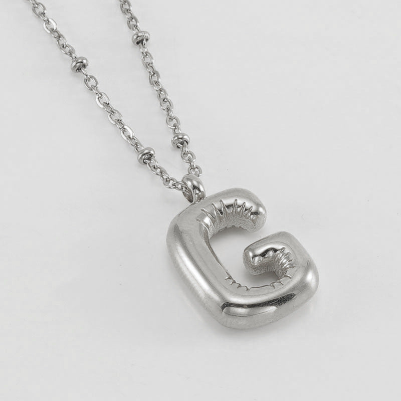 Collier Initial en Lettre Bulle