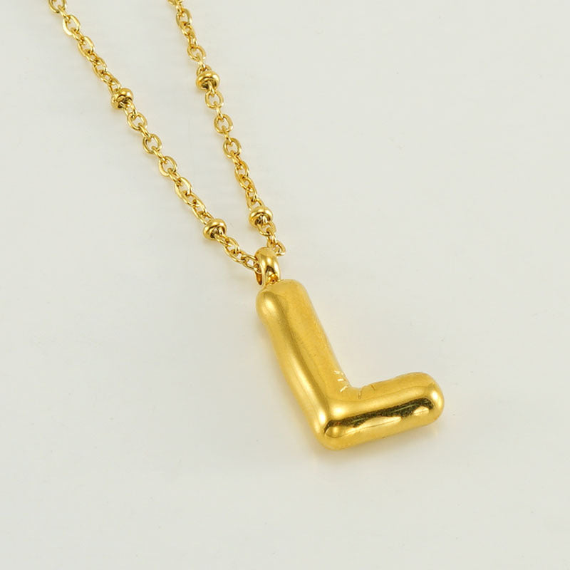 Collier Initial en Lettre Bulle