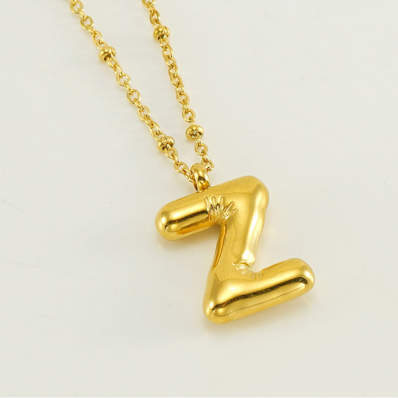 Collier Initial en Lettre Bulle