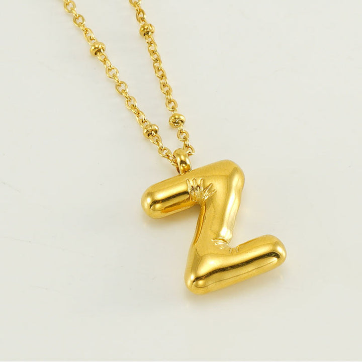 Collier Initial en Lettre Bulle