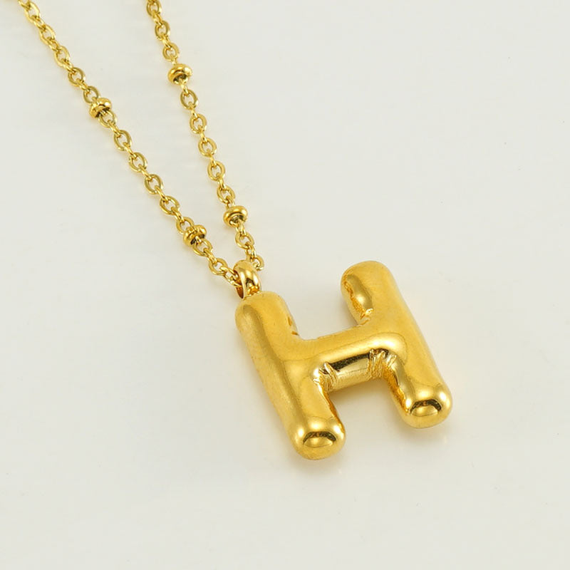 Collier Initial en Lettre Bulle
