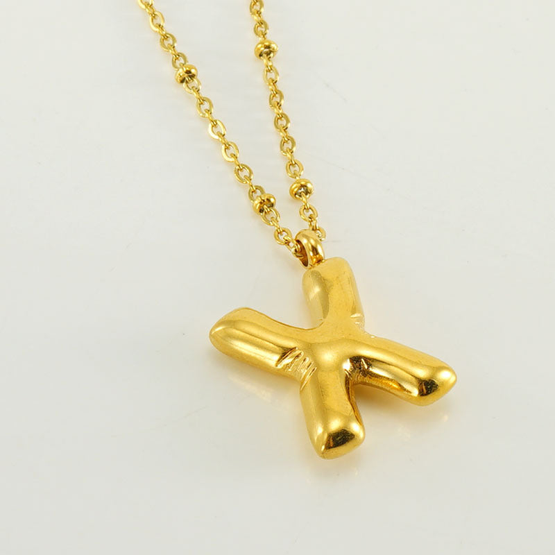Collier Initial en Lettre Bulle