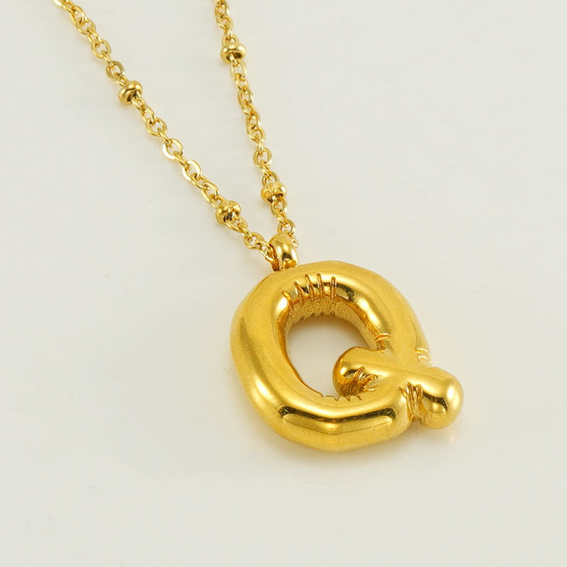 Collier Initial en Lettre Bulle