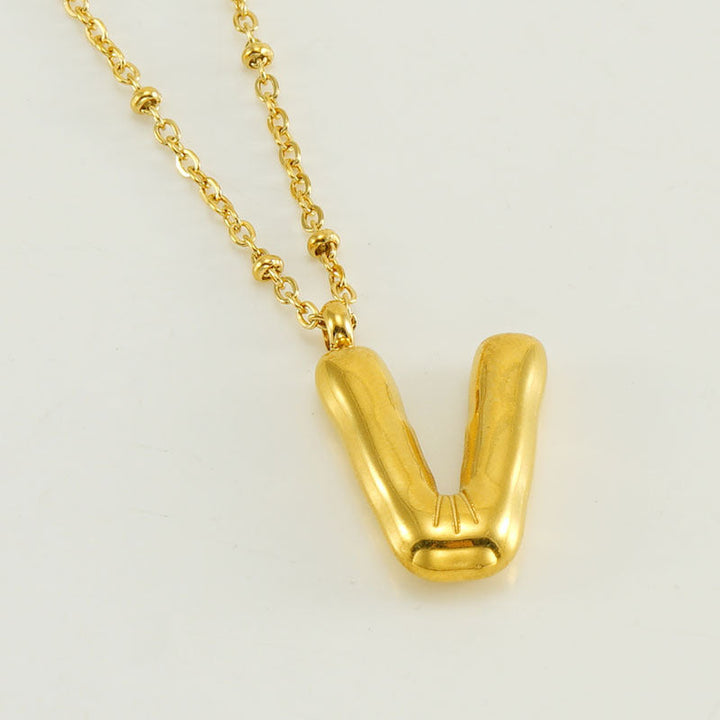 Collier Initial en Lettre Bulle