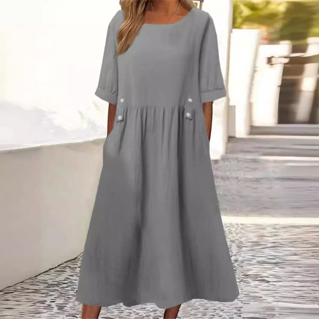Alyssa | Cotton and Linen Dress