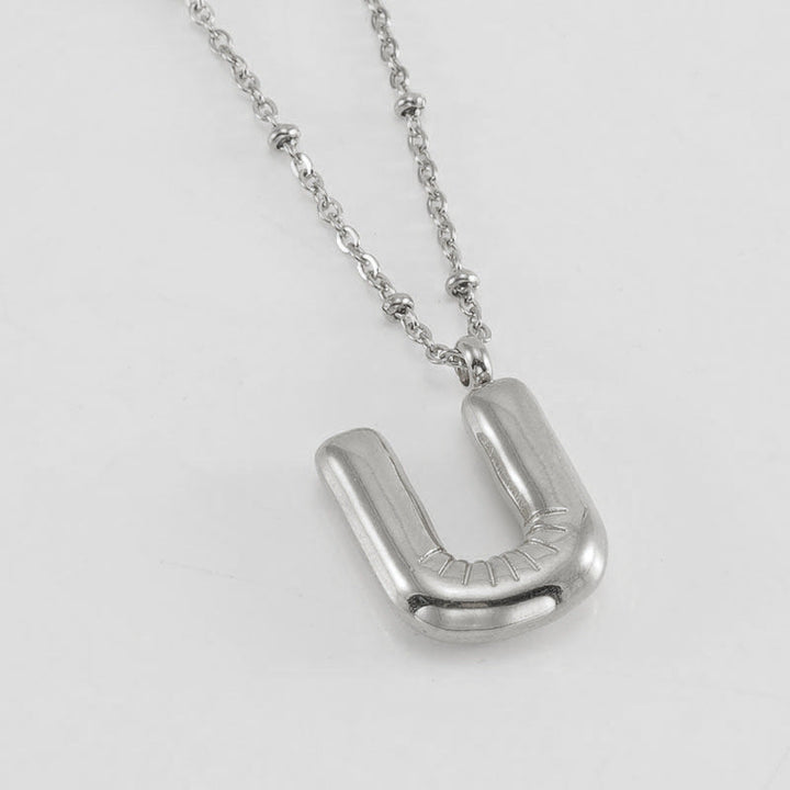 Collier Initial en Lettre Bulle
