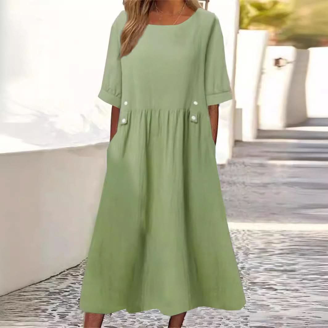 Alyssa | Cotton and Linen Dress