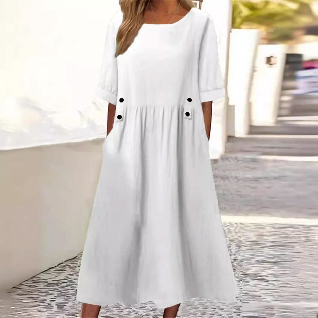 Alyssa | Cotton and Linen Dress
