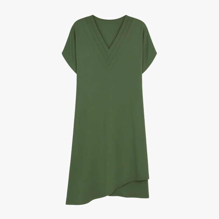 SÉLENA™ – Robe Élégante à Col V Sculptant