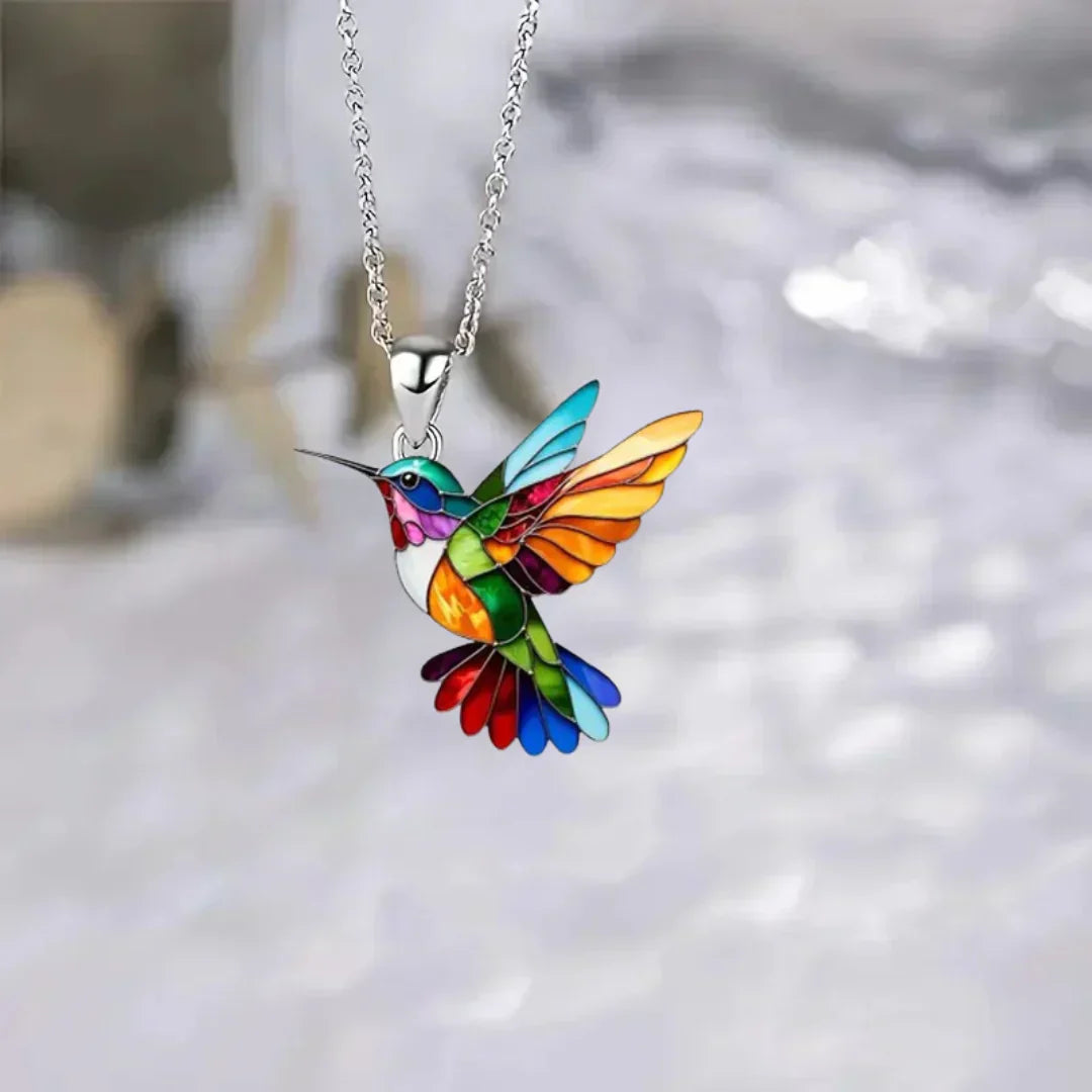 Magnifique collier Colibri avec boucles d'oreilles en bonus – Offre limitée