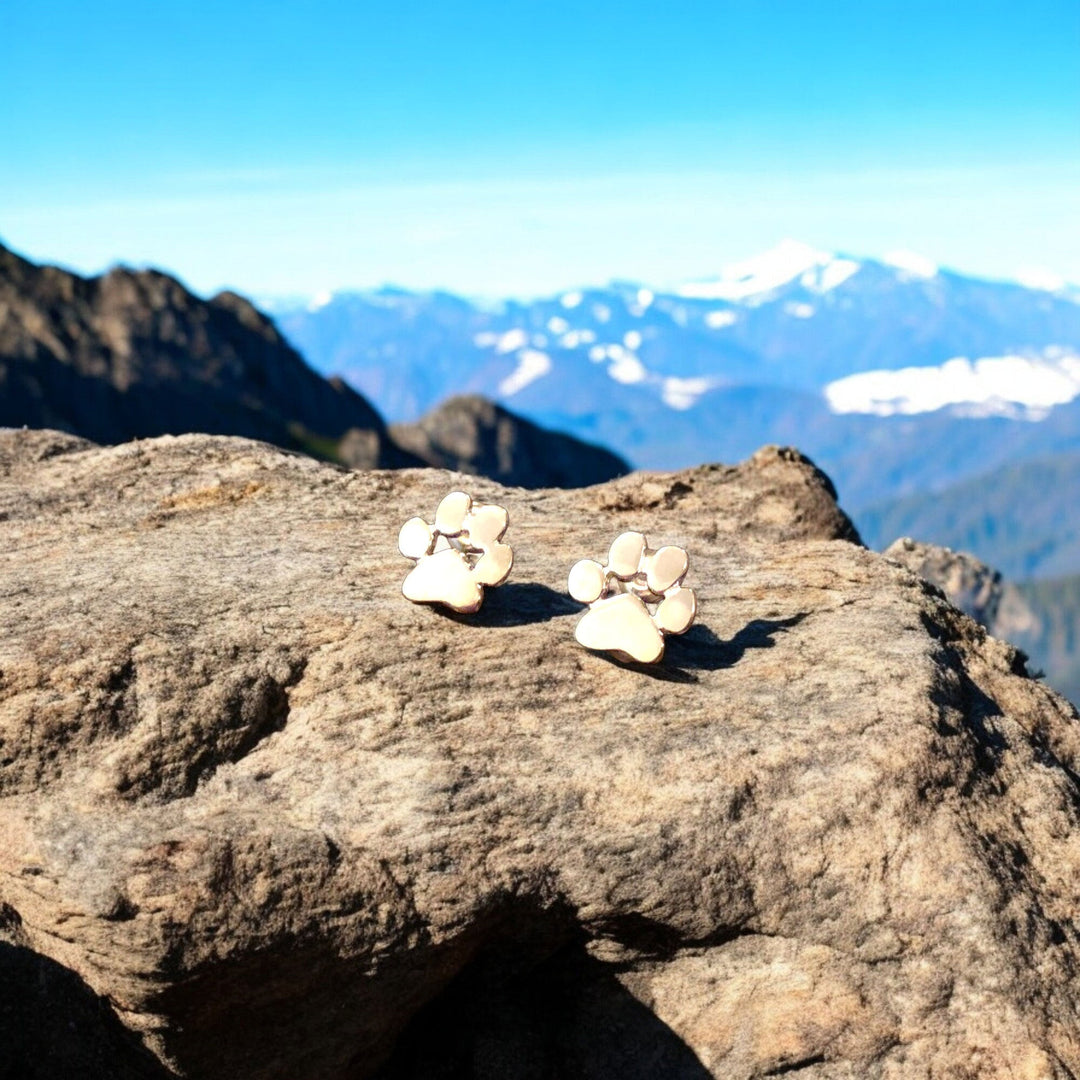 Boucles d'oreilles hypoallergéniques en forme de patte – Fabriquées en acier inoxydable