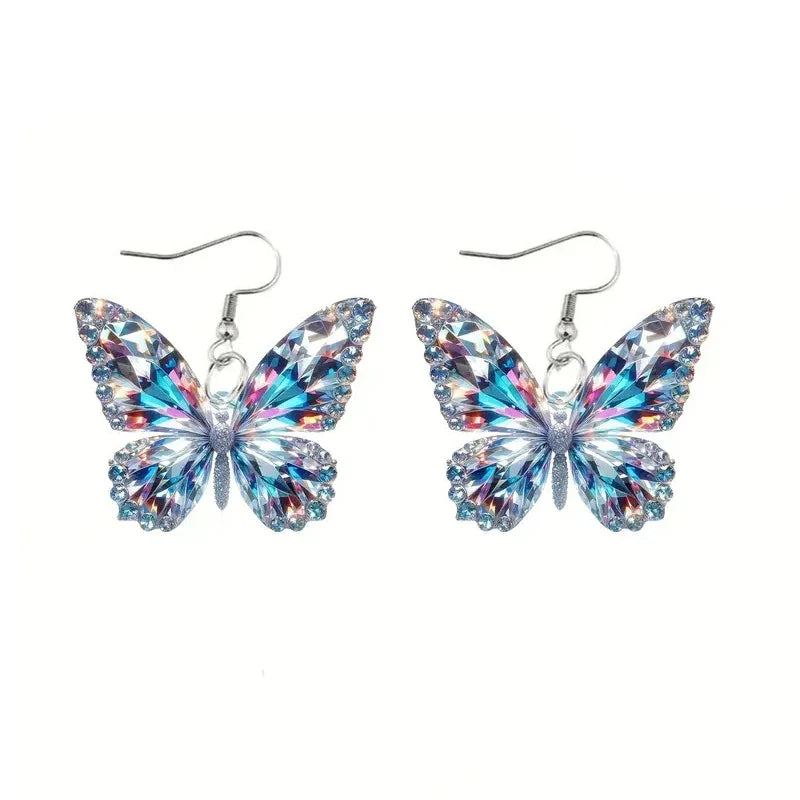 Boucles d'oreilles déclaratives Papillon Éblouissant