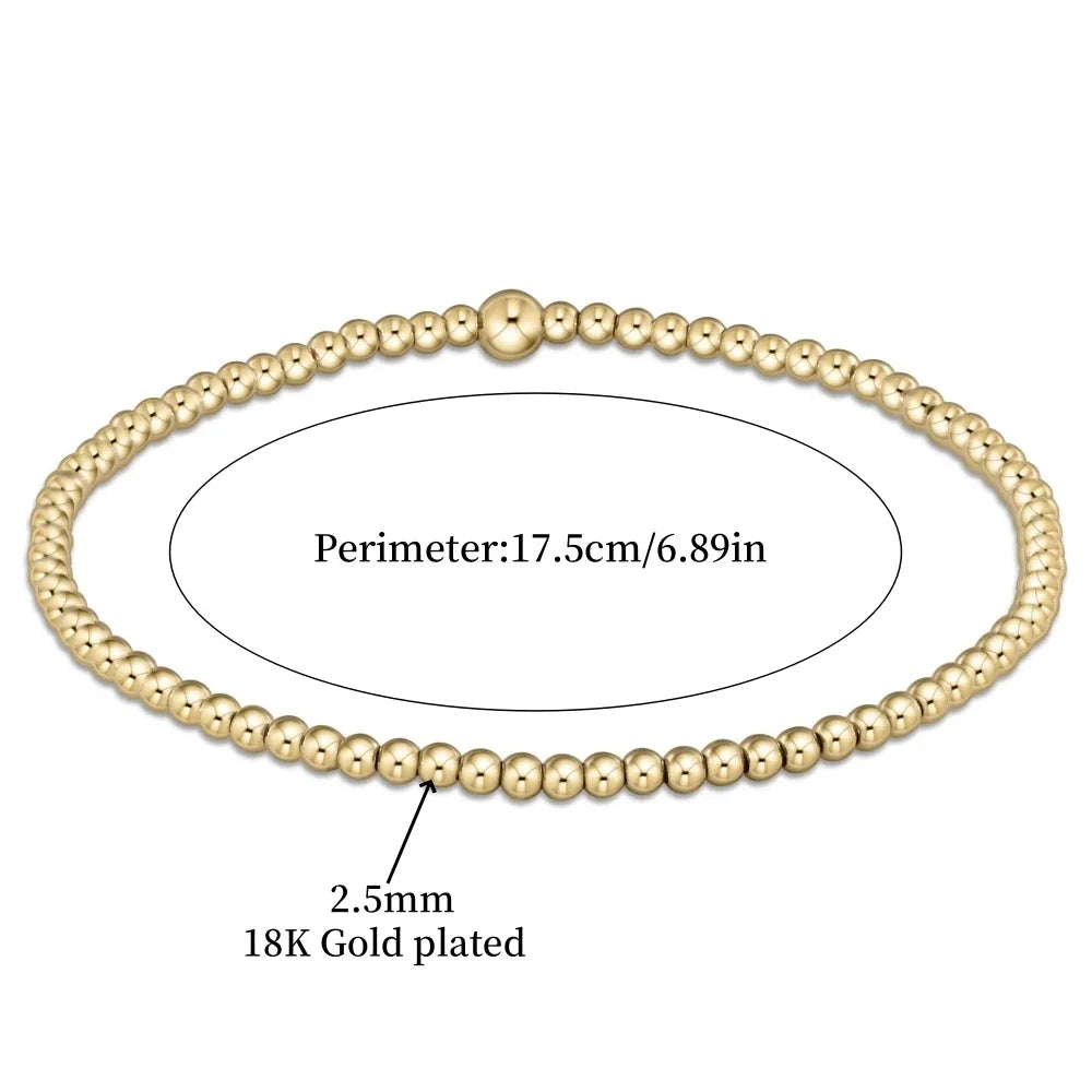 Bracelet en perles de turquoise en or 18K chic