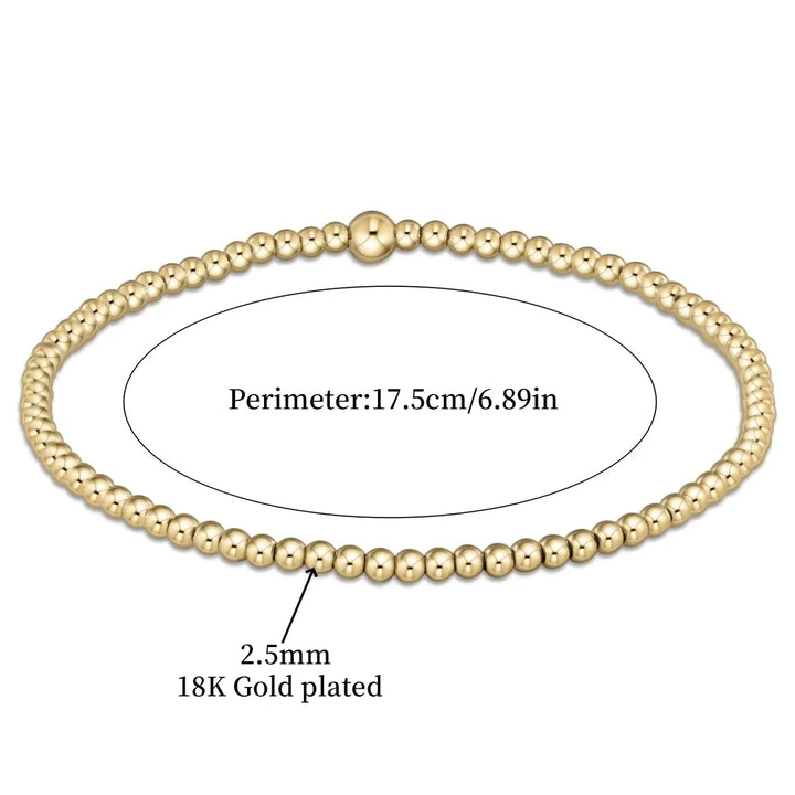 Bracelet en perles de turquoise en or 18K chic