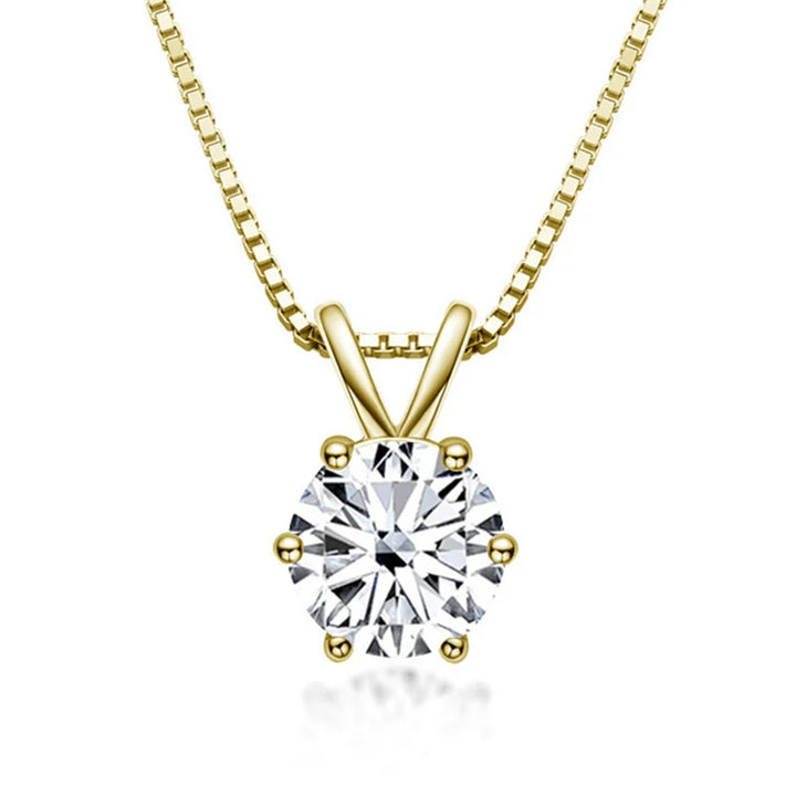 Collier Solitaire Élegant en Moissanite