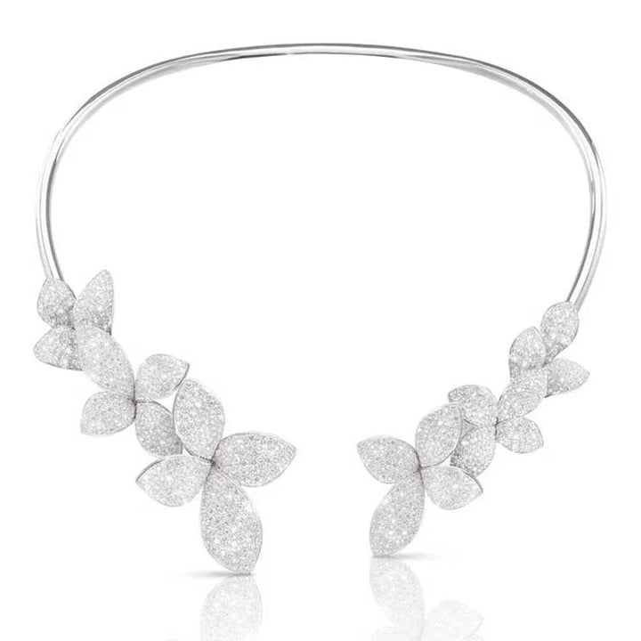 Collier en Cristal de Fleurs Élégant