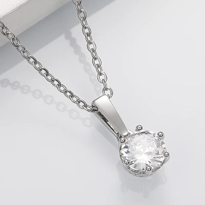 Collier Pendentif en Zirconium Classique