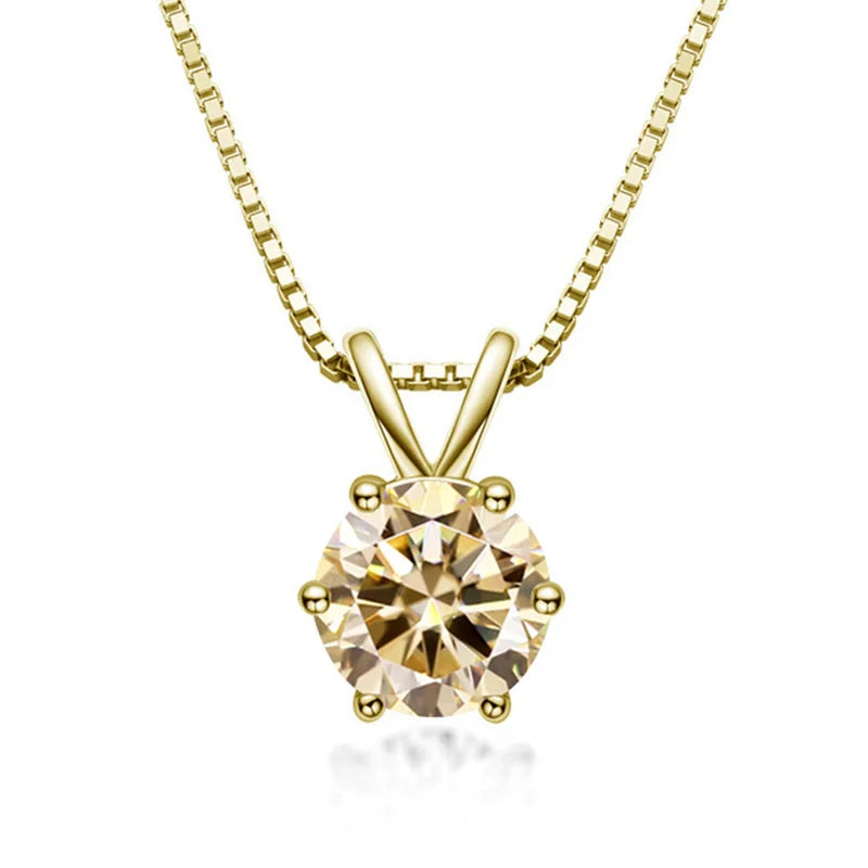 Collier Solitaire Élegant en Moissanite
