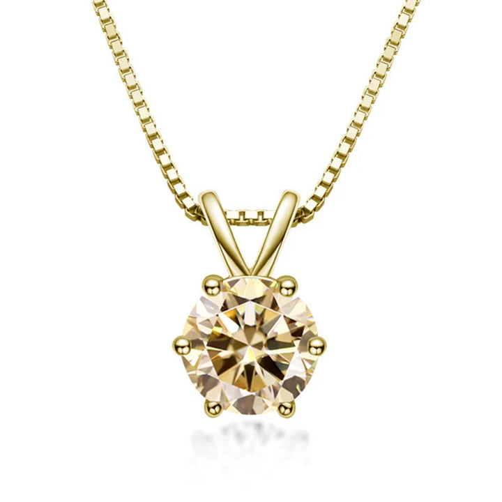 Collier Solitaire Élegant en Moissanite