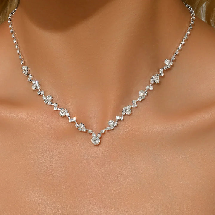 Collier de Mariée Élégant en Diamants