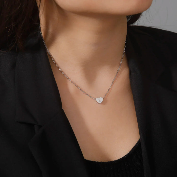 Collier Choker Initial en Cœur Romantique