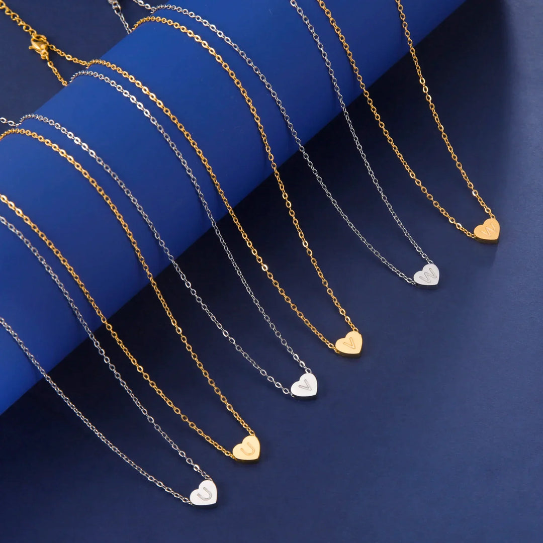 Collier Choker Initial en Cœur Romantique