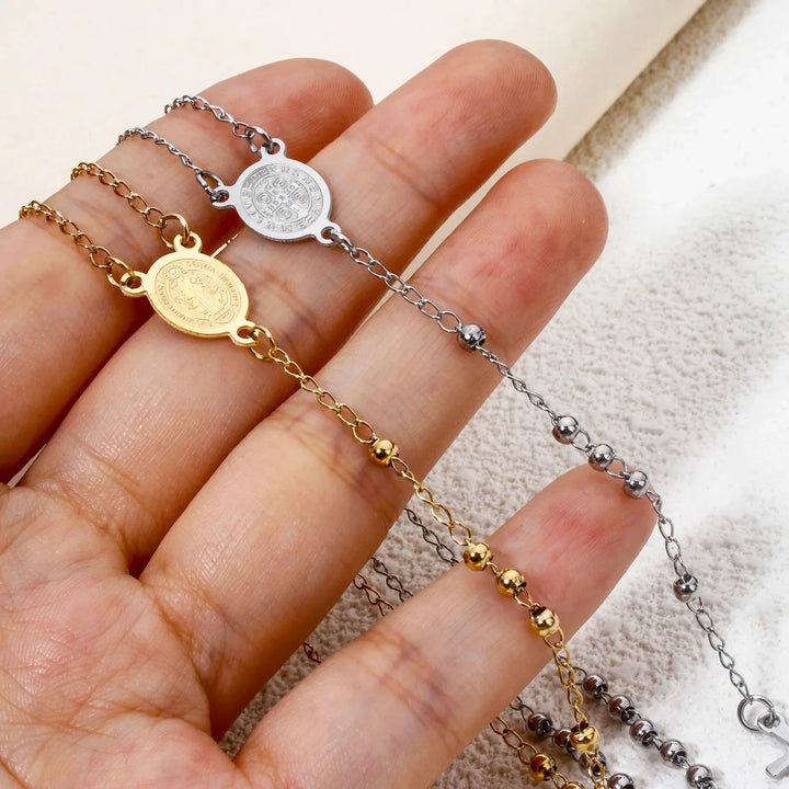 Collier de chapelet en acier inoxydable