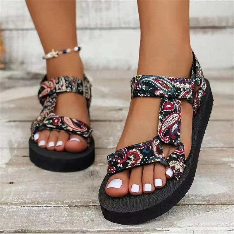 Glenda | summer adventure print sandals