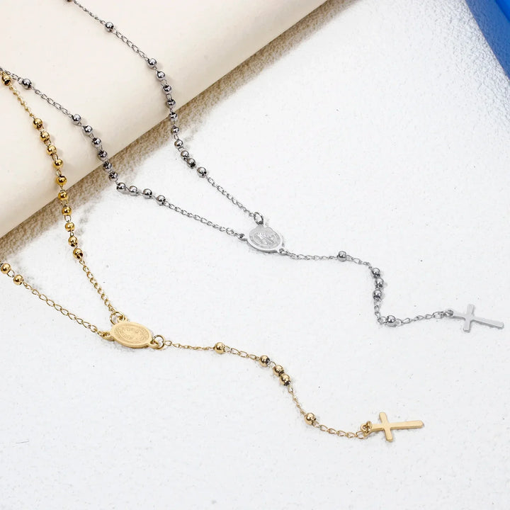 Collier de chapelet en acier inoxydable