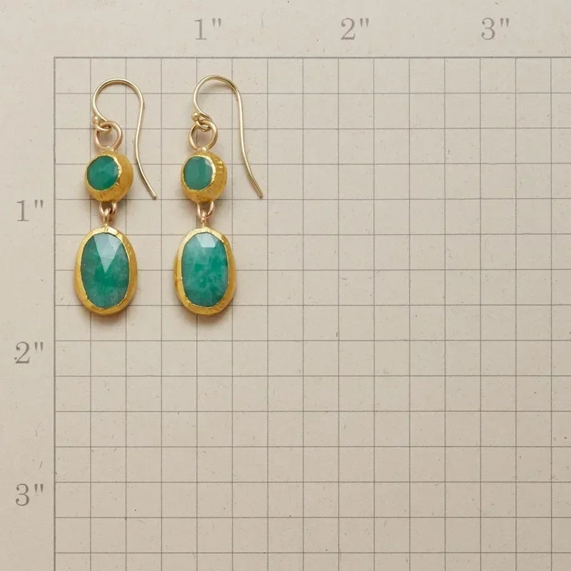 Boucles d'oreilles simples en turquoise