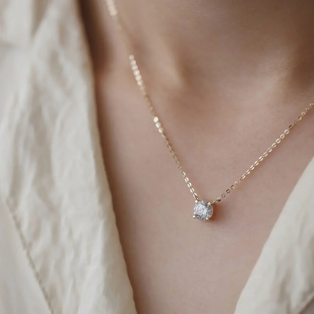 Collier en Zircon Plaqué Or