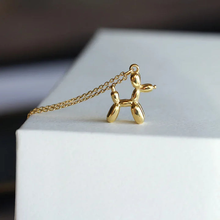 Collier Pendentif Chien Ballon en Or