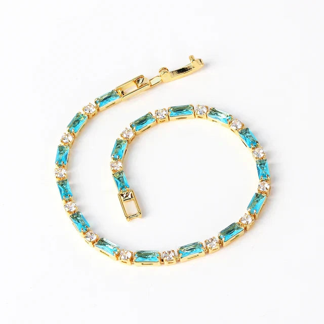Bracelet en Turquoise Naturelle Or Intemporel