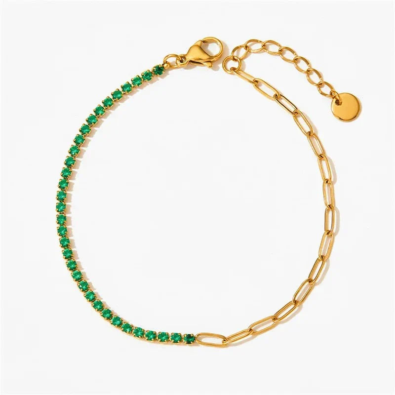 Bracelet de Tennis en Chaîne Paperclip Fae®