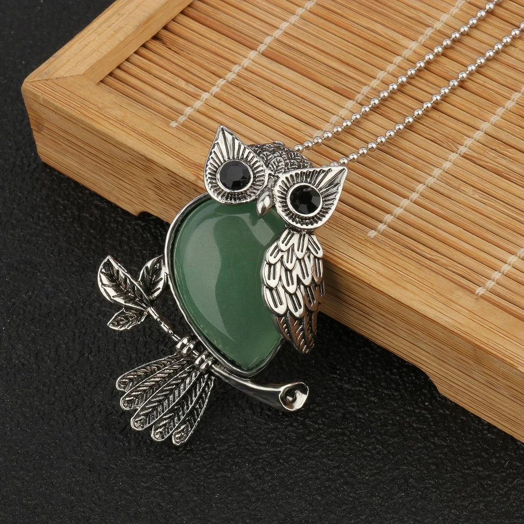 Pendentif en Cristal de Hibou Sagesse