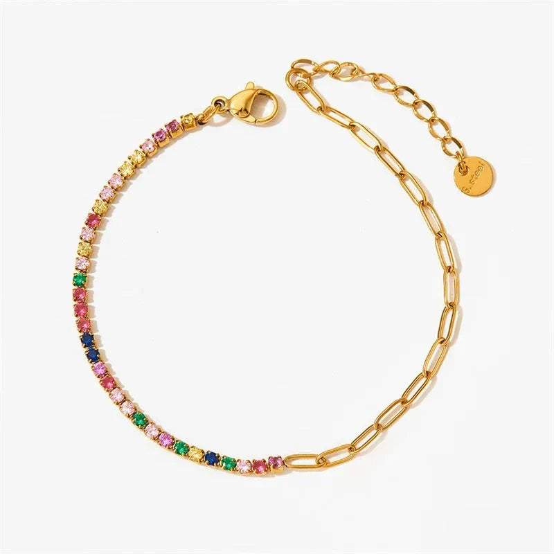 Bracelet de Tennis en Chaîne Paperclip Fae®