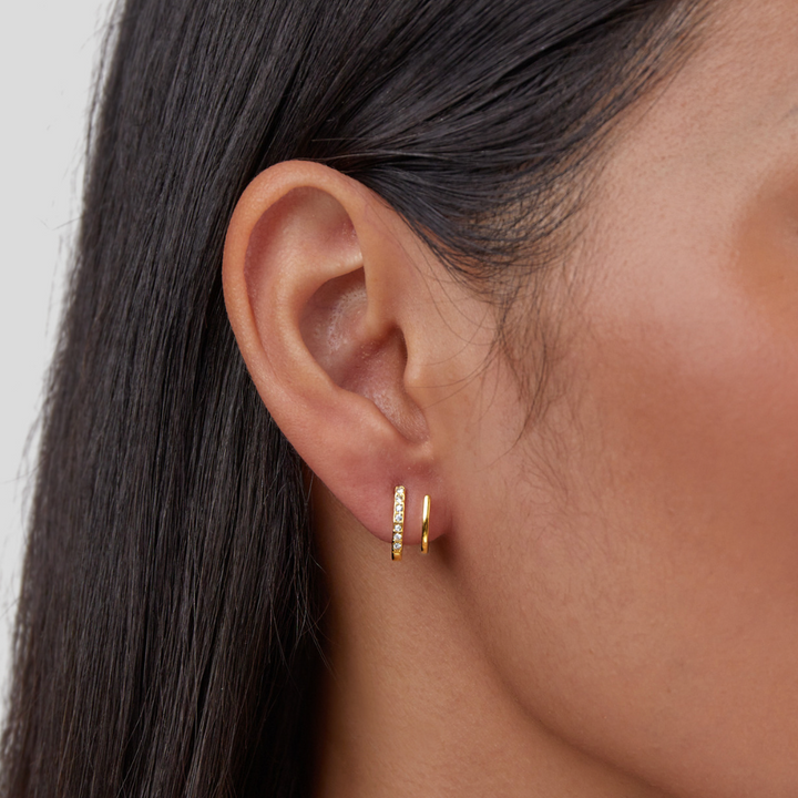 Boucles d'oreilles Klaue en Or & Cristal