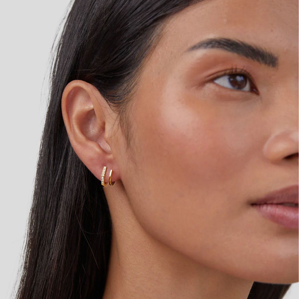 Boucles d'oreilles Klaue en Or & Cristal