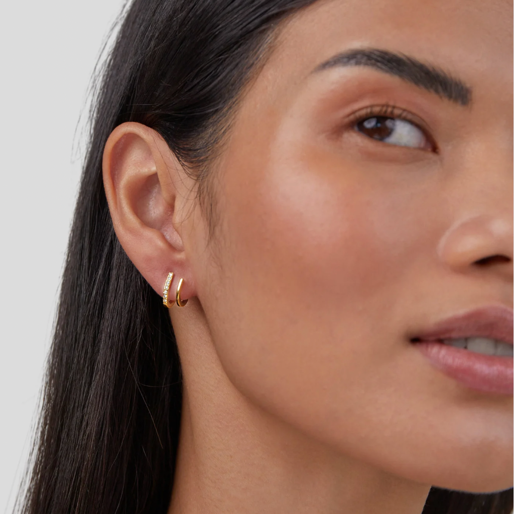 Boucles d'oreilles Klaue en Or & Cristal