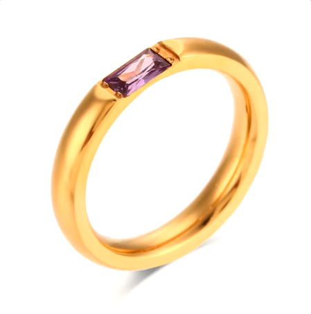 Bague de naissance en pierre précieuse