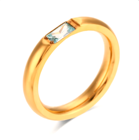Bague de naissance en pierre précieuse
