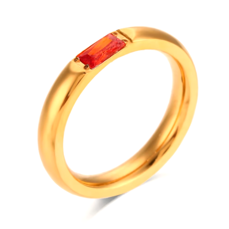 Bague de naissance en pierre précieuse
