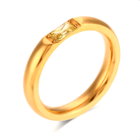 Bague de naissance en pierre précieuse