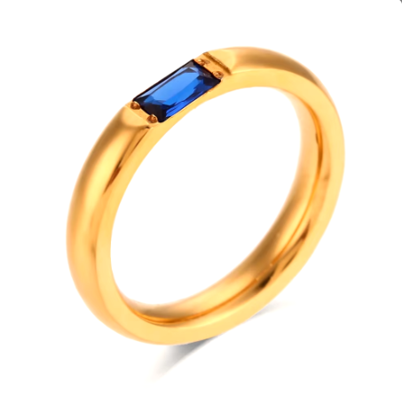 Bague de naissance en pierre précieuse