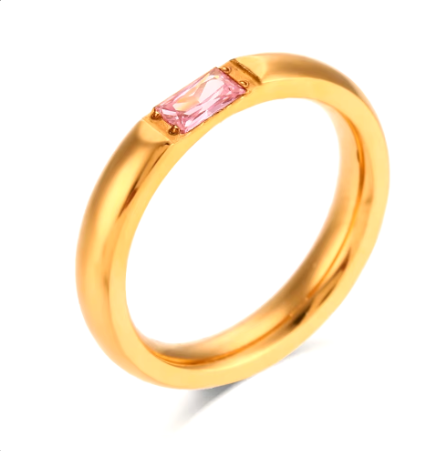 Bague de naissance en pierre précieuse