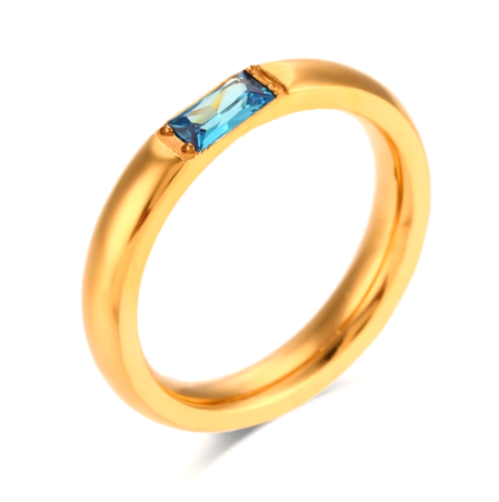 Bague de naissance en pierre précieuse