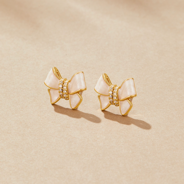 Boucles d'oreilles en forme de nœud cristallin