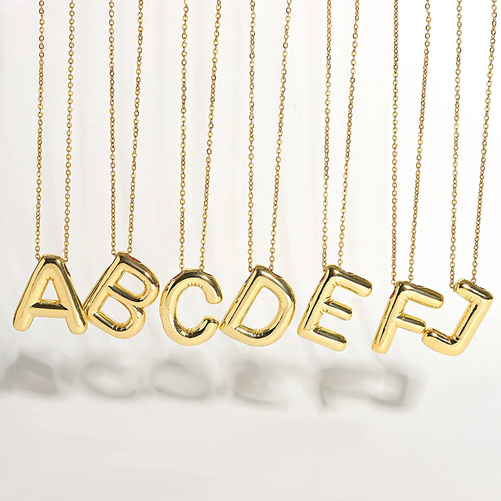 Collier Initial en Lettre Bulle