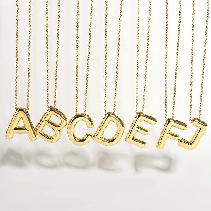 Collier Initial en Lettre Bulle